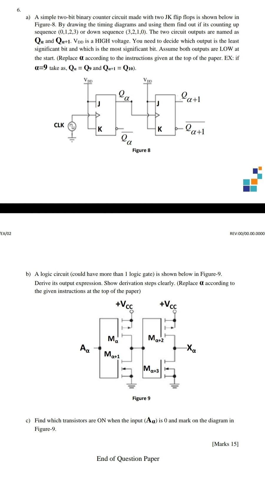 Solved 6. a) A simple two-bit binary counter circuit made | Chegg.com