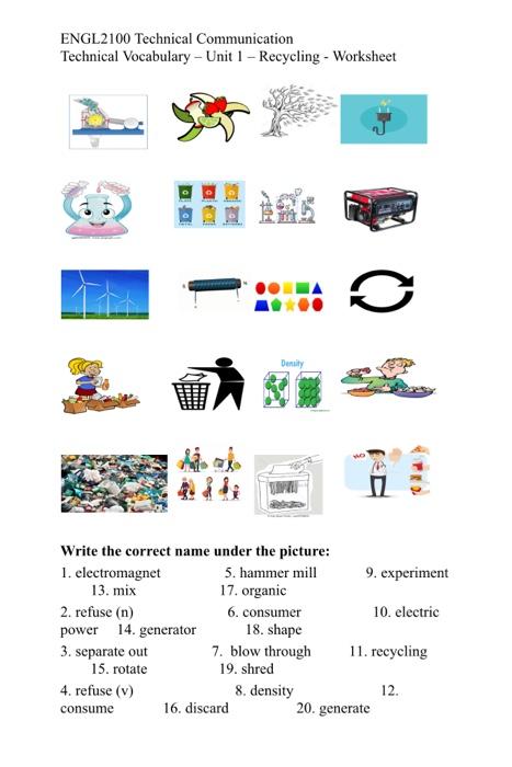 solved engl2100 technical communication technical vocabulary chegg com