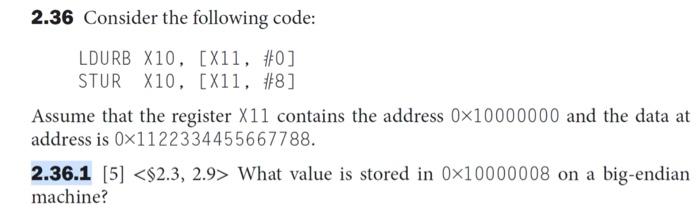 Solved 2.36 Consider the following code: Assume that the | Chegg.com