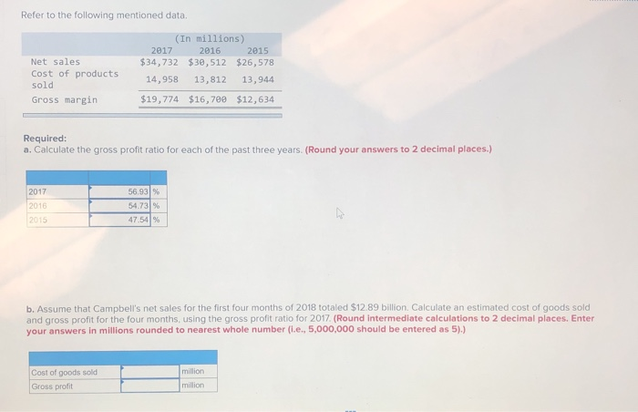 Solved Refer To The Following Mentioned Data In Millions Chegg Com