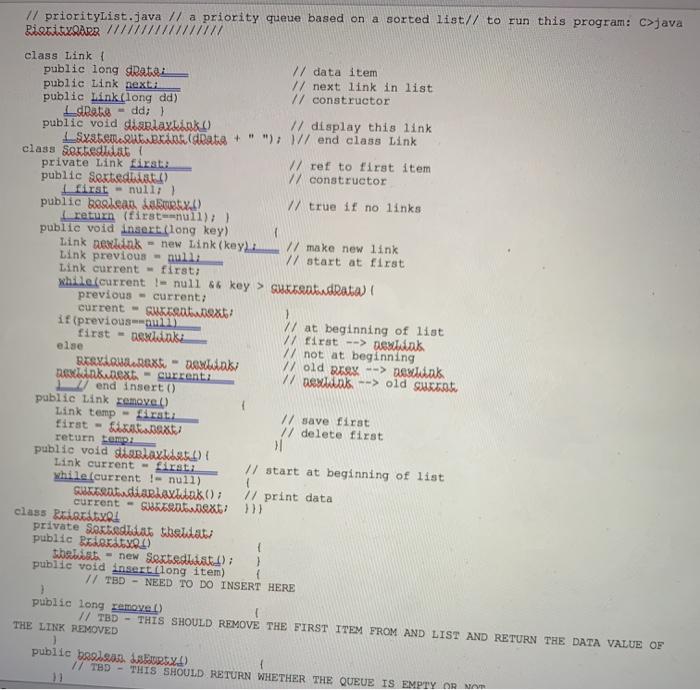 Solved Programming Project 5.1: Implement a priority queue | Chegg.com