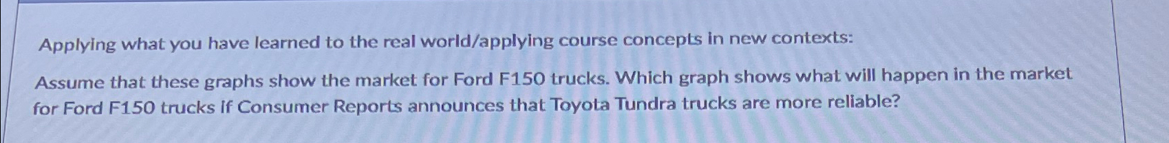 Solved Assume that these graphs show the market for Ford | Chegg.com