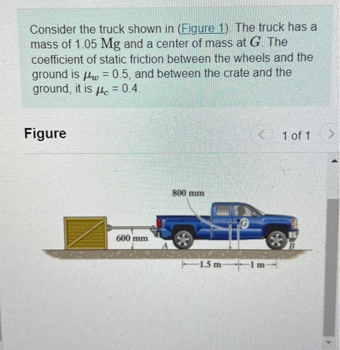 Solved Consider the truck shown in (Figure 1). The truck has | Chegg.com