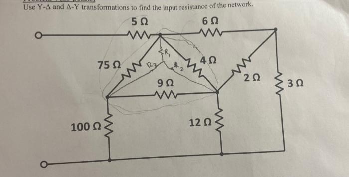 Solved Use Y−Δ and Δ−Y transformations to find the input | Chegg.com