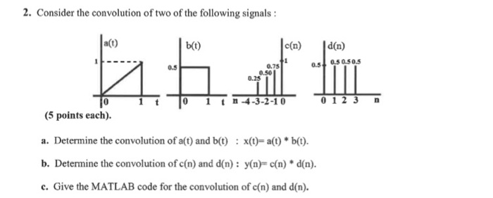 Solved 2. Consider the convolution of two of the following | Chegg.com