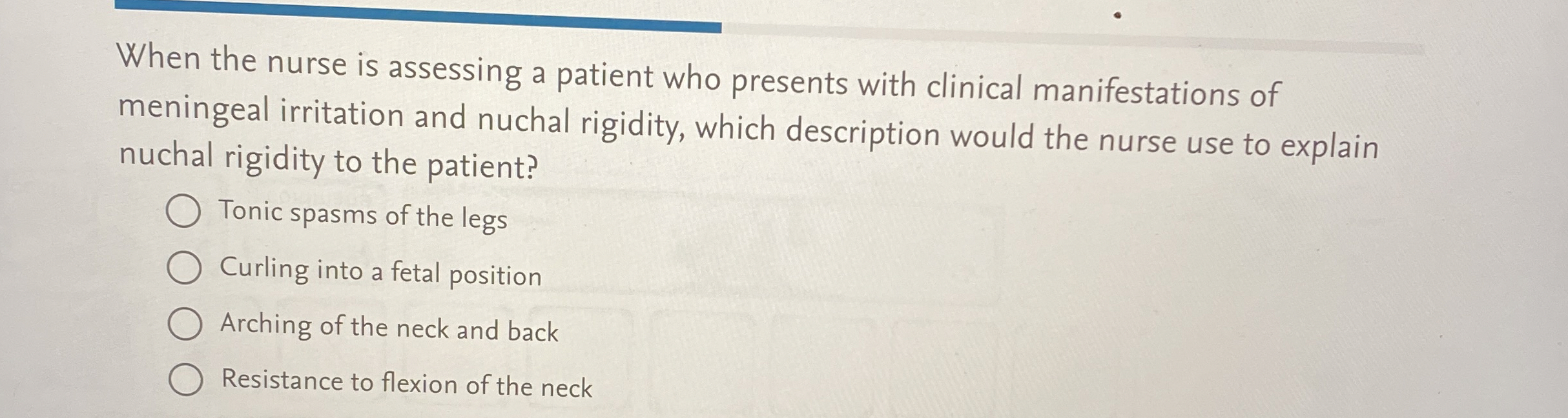 Solved When the nurse is assessing a patient who presents | Chegg.com