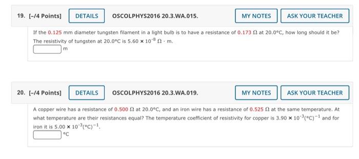 Solved 19 14 Points] Details Oscolphys2016 20 3 Wa 015