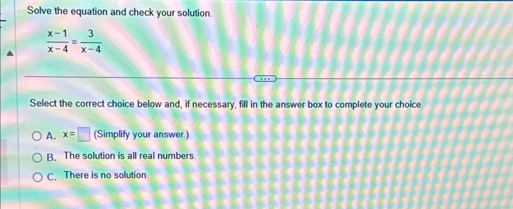 Solved Solve the equation and check your | Chegg.com