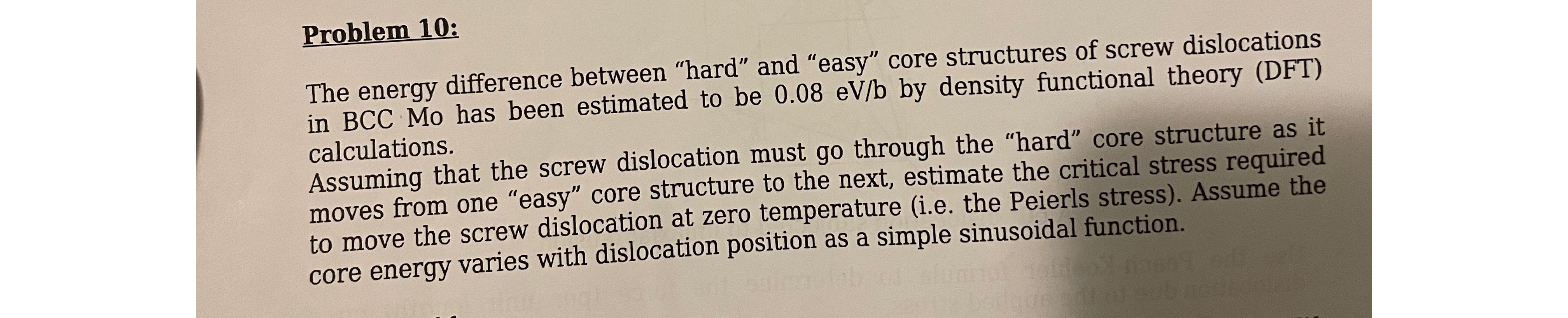 Solved Problem 10:The energy difference between 
