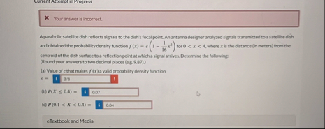 Solved Current Altempt in ProgresX Your answer is incoerectA | Chegg.com