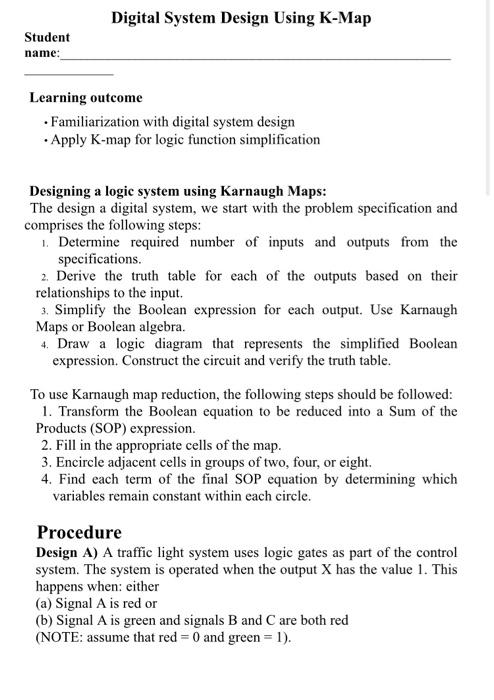 Solved In all the Karnaugh map problems of this assignment