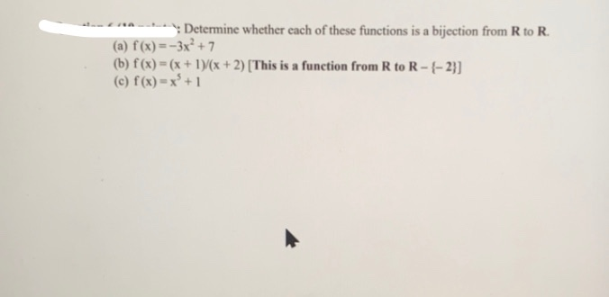 Solved Determine Whether Each Of These Functions Is A | Chegg.com