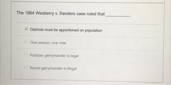 Wesberry hotsell v sanders