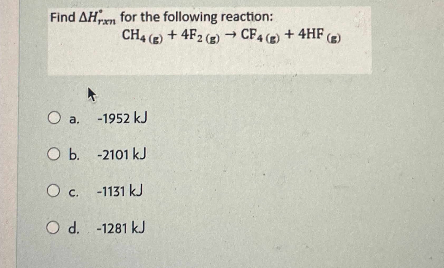 Solved Find ΔHrxn° ﻿for the following | Chegg.com