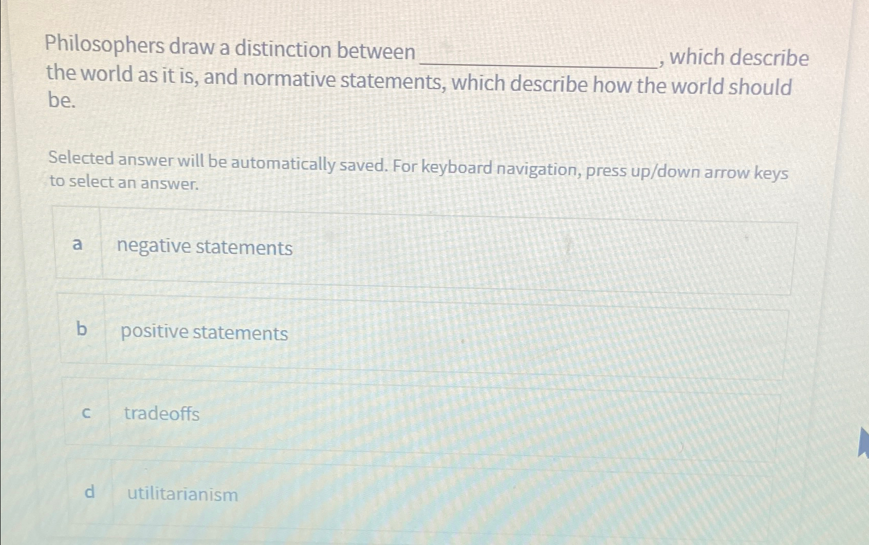 Solved Philosophers draw a distinction between , ﻿which