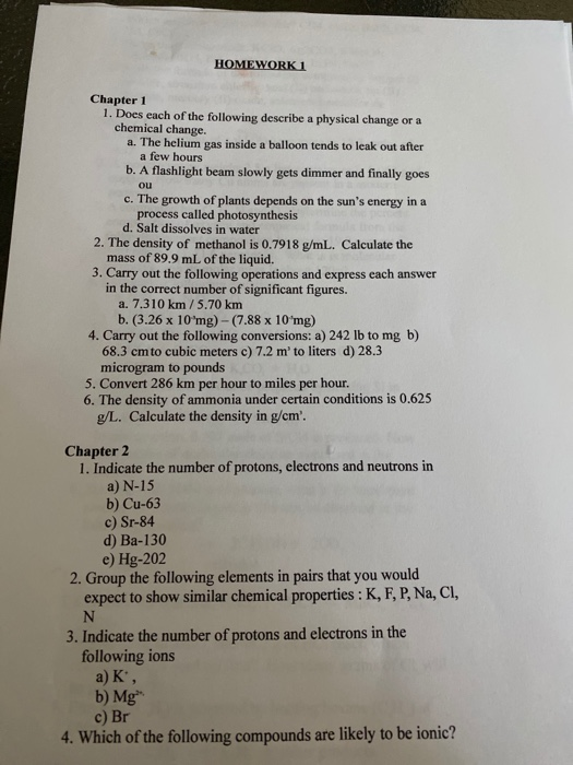 Solved Homework 1 Ou Chapter 1 1 Does Each Of The Follow Chegg Com