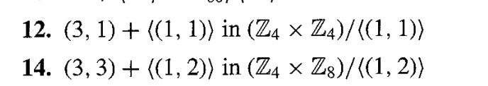 Solved give the order of the element in the factor group.12. | Chegg.com