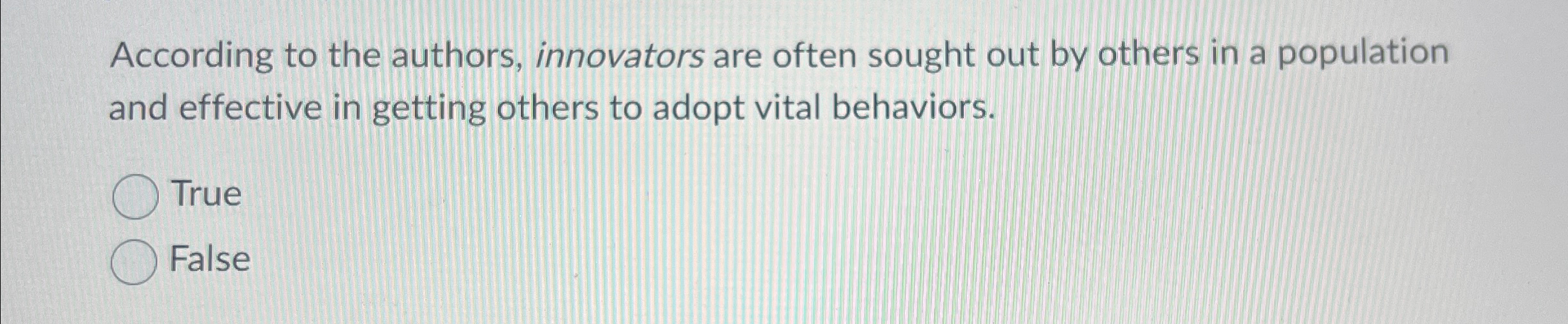 Solved According to the authors, innovators are often sought | Chegg.com