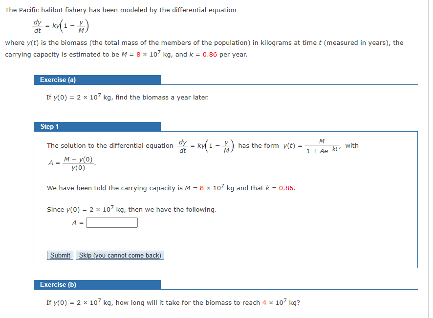 Solved The Pacific halibut fishery has been modeled by the | Chegg.com