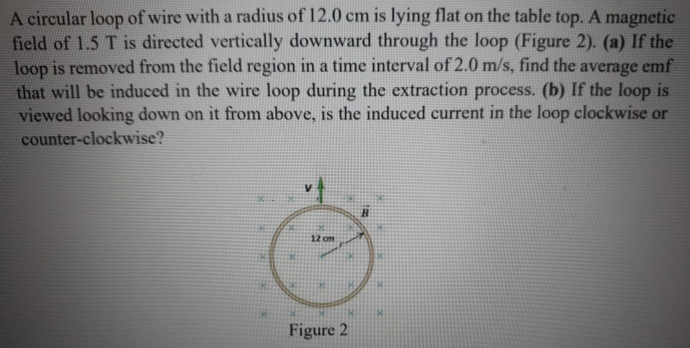 Solved A circular loop of wire with a radius of 12.0 cm is | Chegg.com