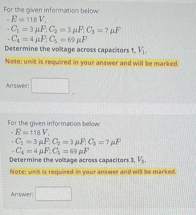 Solved For The Following Circuit, Answer The Questions On | Chegg.com