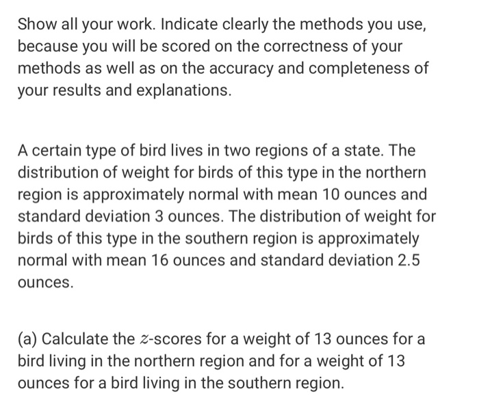 Solved Show all your work. Indicate clearly the methods you | Chegg.com