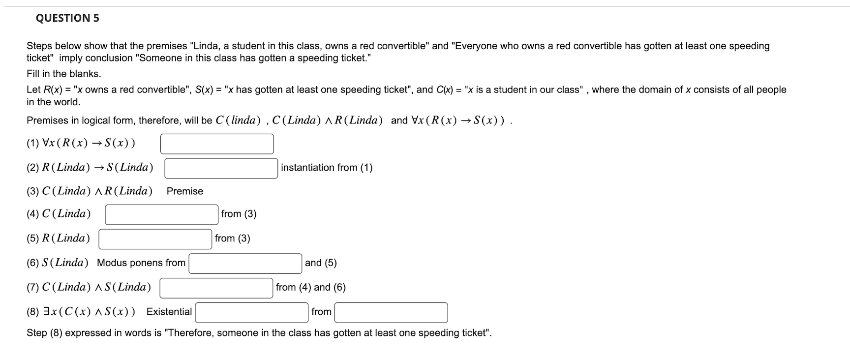 Solved QUESTION 1QUESTION 5Steps below show that the | Chegg.com