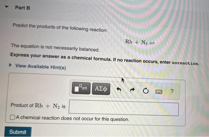 Solved Predict The Product(s) Of The Following Reaction: | Chegg.com