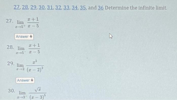 Solved 27, 28,29,30,31,32,33,34,35, and 36 Determine the | Chegg.com