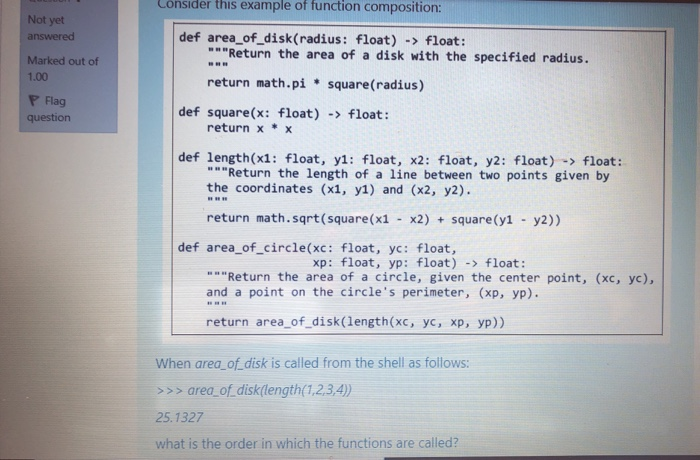 Solved Consider this example of function composition: Not | Chegg.com