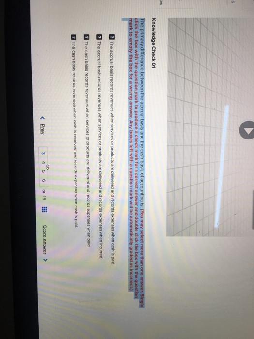 Solved 6 Knowledge Check 01 The primary difference between | Chegg.com