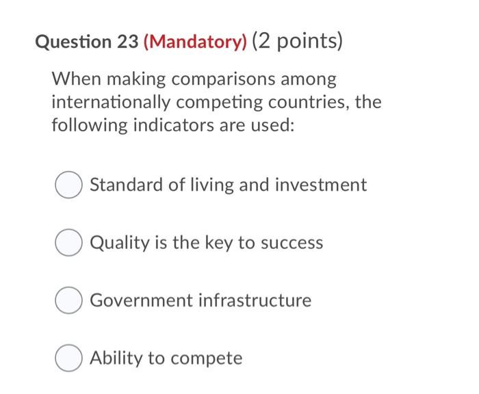 Solved Question 7 Mandatory 2 Points The Total Qualit Chegg Com