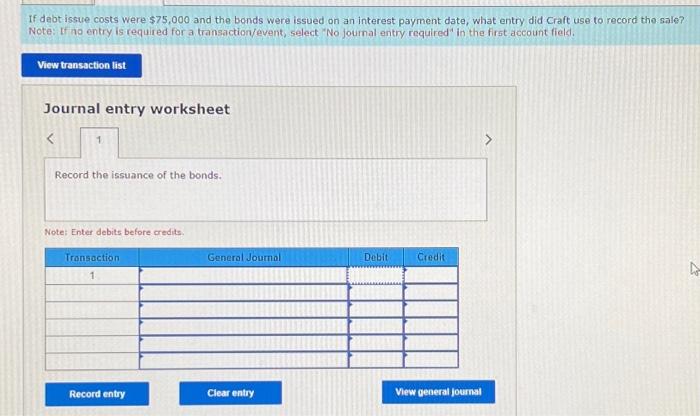 Solved If debt issue costs were $75,000 and the bonds were | Chegg.com