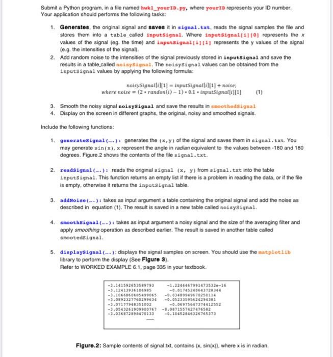 python signal processing assignment | pdf | filter... 1. Problem Description In many Digital Signal | Chegg.com
