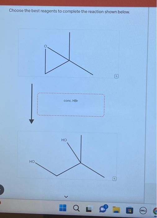 Solved Choose the best reagents to complete the reaction | Chegg.com