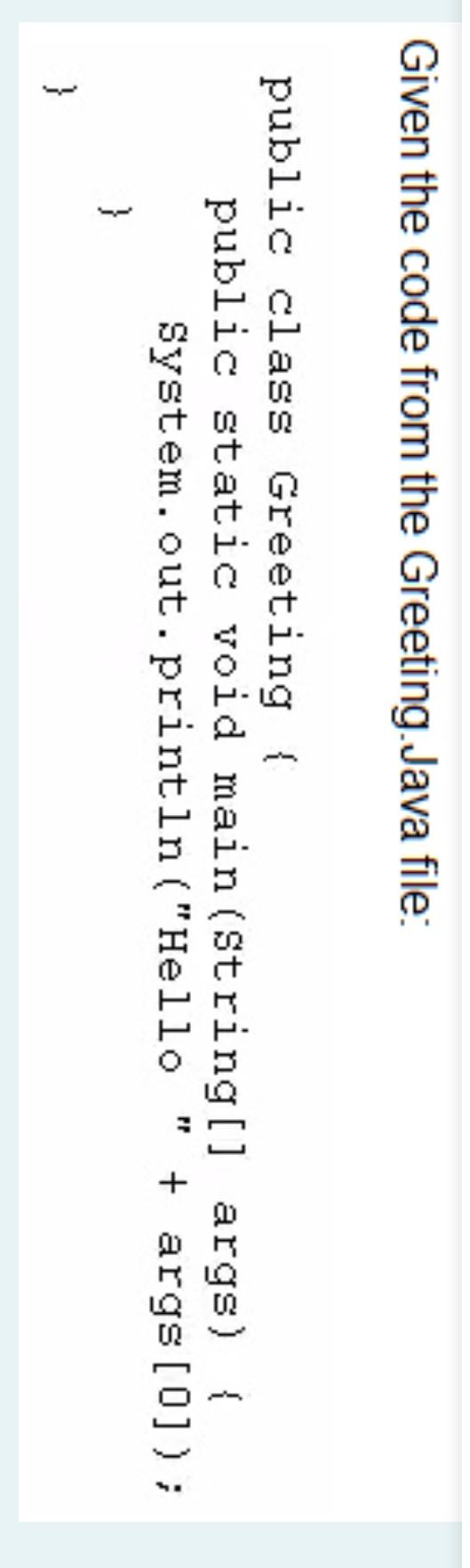 Solved Given the code from the Greeting.Java file: public | Chegg.com