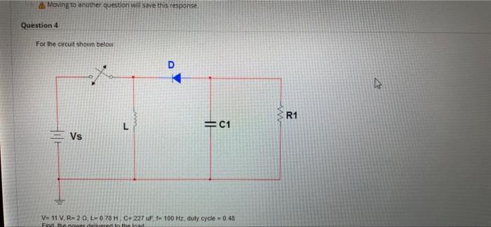 Solved Question 7 For the circuit shown below L w R1 AD =C1 | Chegg.com