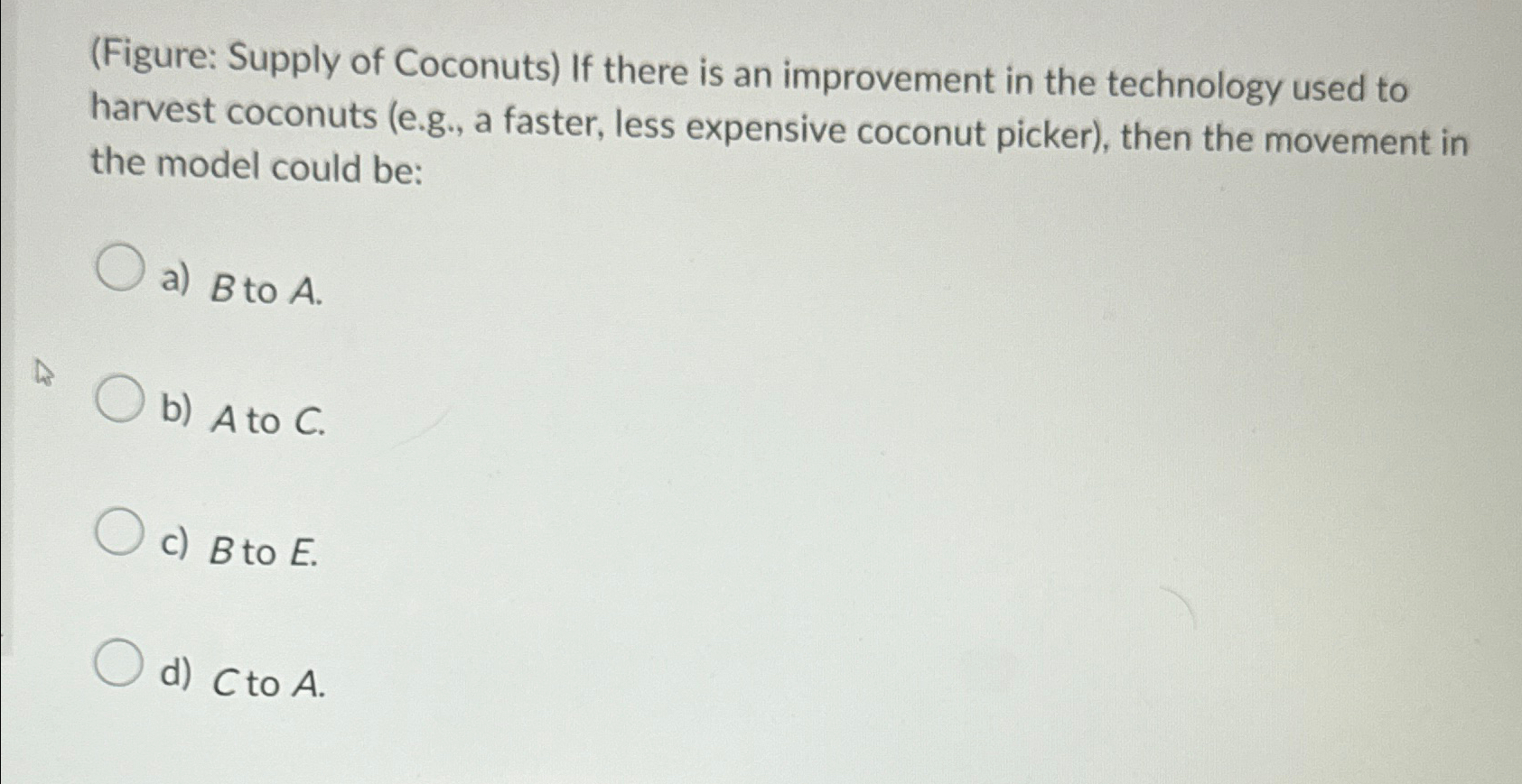 Solved (Figure: Supply of Coconuts) ﻿If there is an | Chegg.com