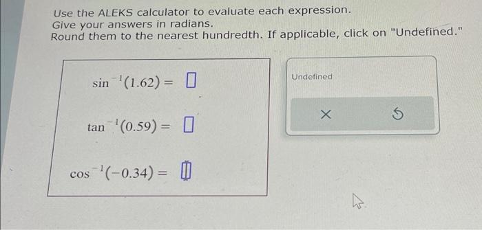 Use the ALEKS calculator to evaluate each expression. | Chegg.com