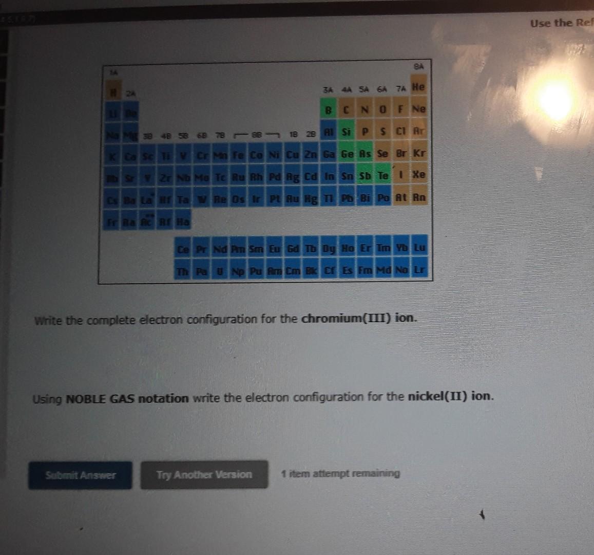 Solved Use the Rel Write the complete electron configuration | Chegg.com