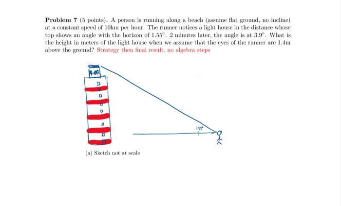Problem 7 5 Points A Person Is Running Along A Chegg Com