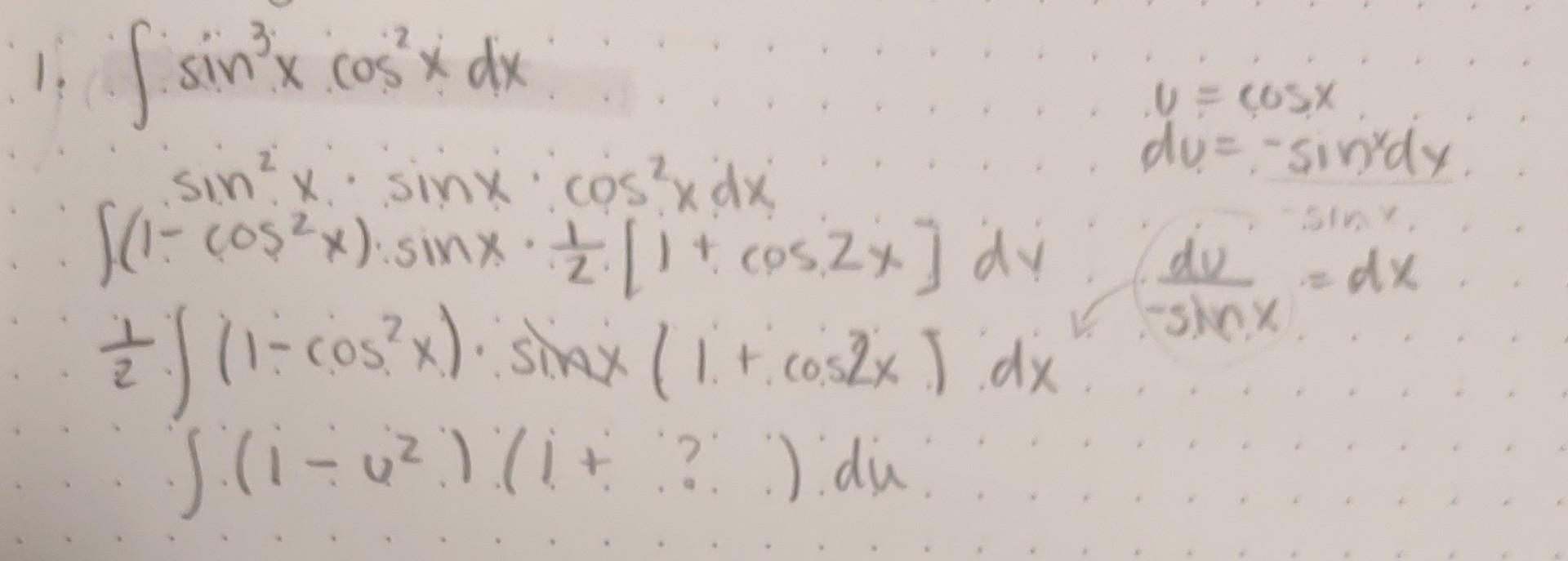 Solved I Am Trying To Fing The Integral Of Sin 3 X Cos 2 X Chegg solved-i-am-trying-to-fing-the-integral-of-sin-3-x-cos-2-x-chegg
