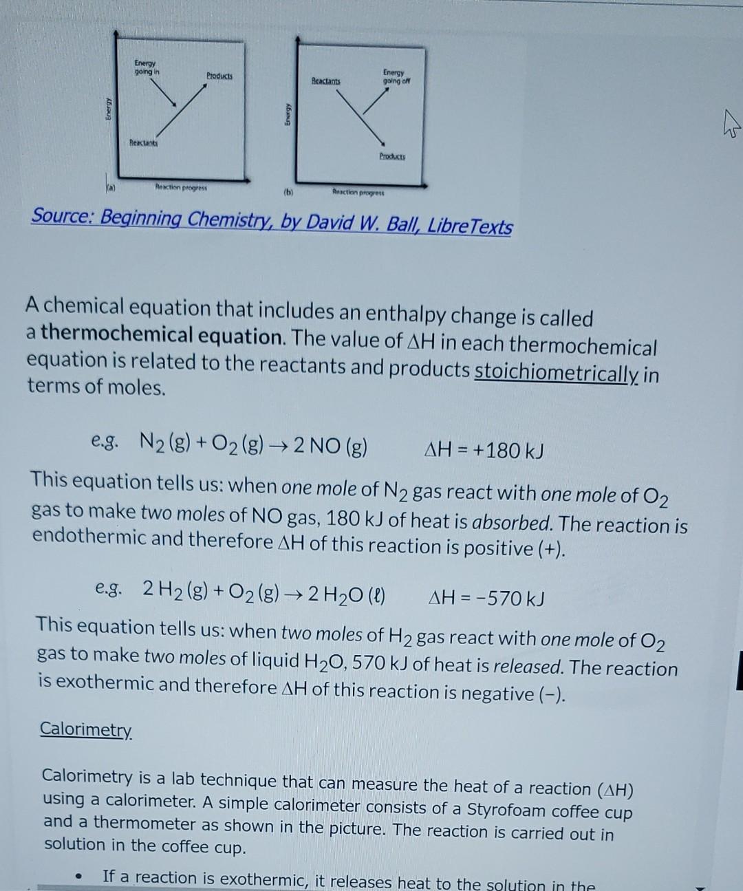 Experiment B: Determining Heat Of A Reaction Using A | Chegg.com