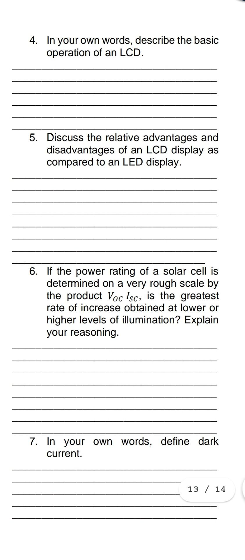 Solved 4. In your own words, describe the basic operation of | Chegg.com