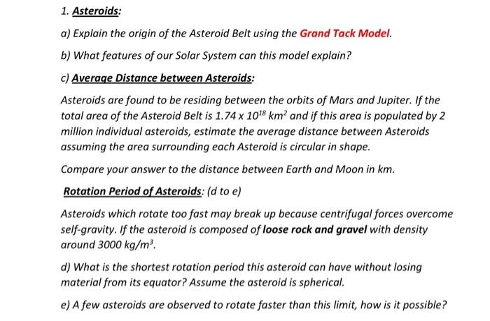 Asteroid hotsell belt density