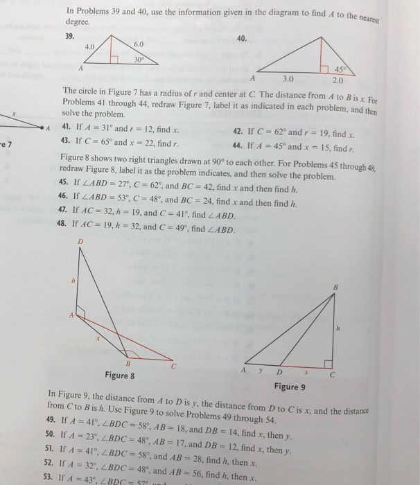 Solved In Problems 39 and 40, use the information given in | Chegg.com