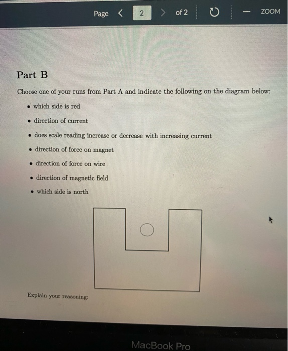 Solved Page of 2 0 - ZOOM Part B Choose one of your | Chegg.com