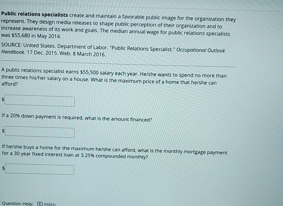 Solved Public relations specialists create and maintain a | Chegg.com