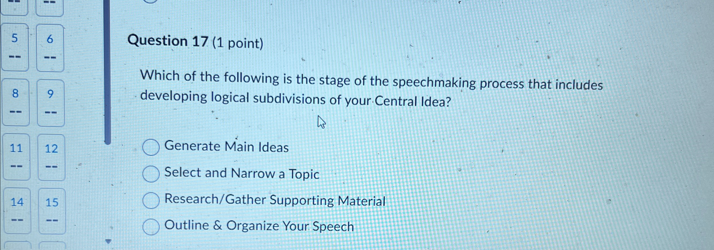 Solved Question 17 (1 ﻿point)Which of the following is the | Chegg.com