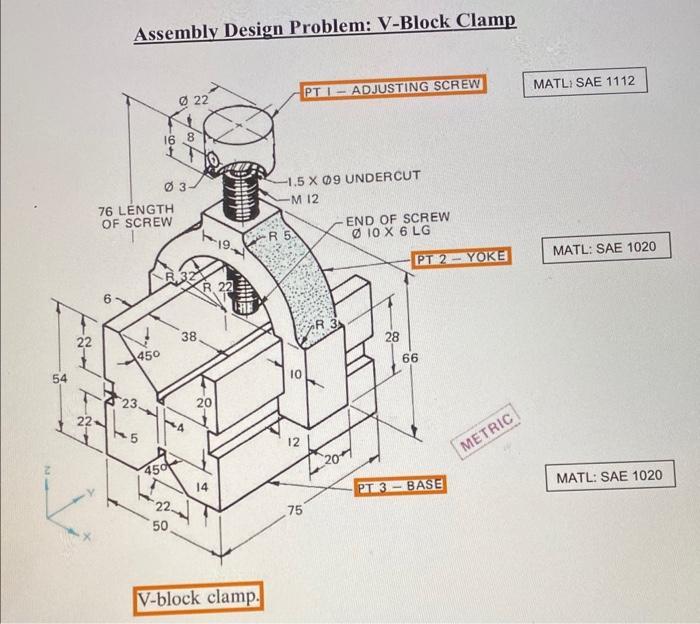 1. This is a general assembly design problem for a